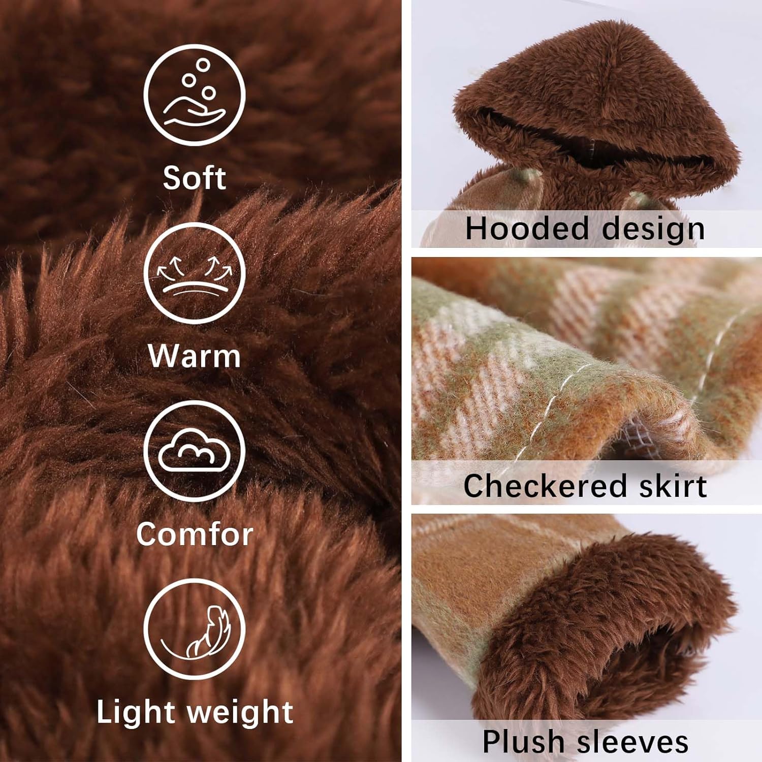 Sudadera con capucha para perro, ropa de invierno para perros pequeños, macho, hembra, sudaderas con capucha para perros para clima frío, abrigos de