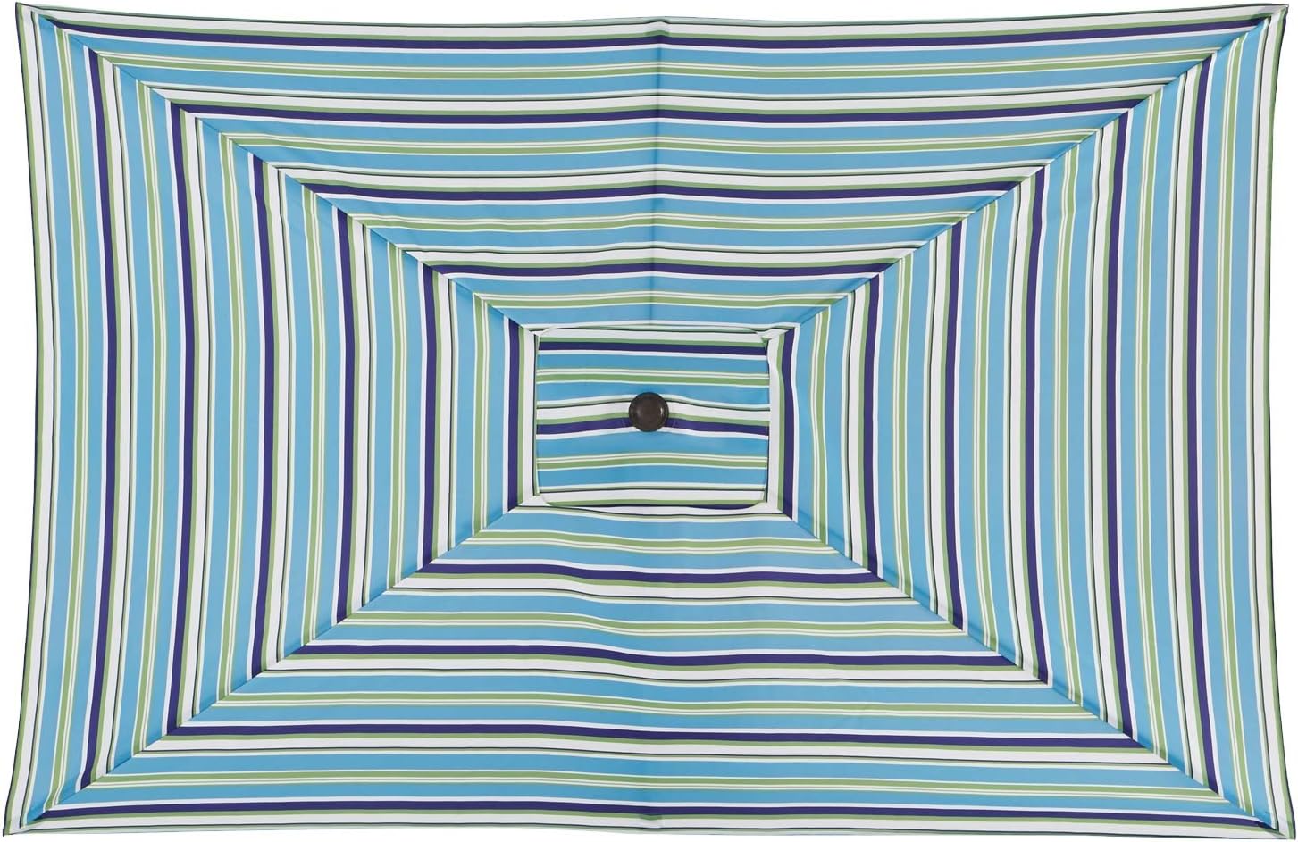 BrylaneHome Paraguas rectangular de gran tamaño de 6.5 x 10 pies, resistente a la decoloración con manivela fácil de girar, color azul amapola