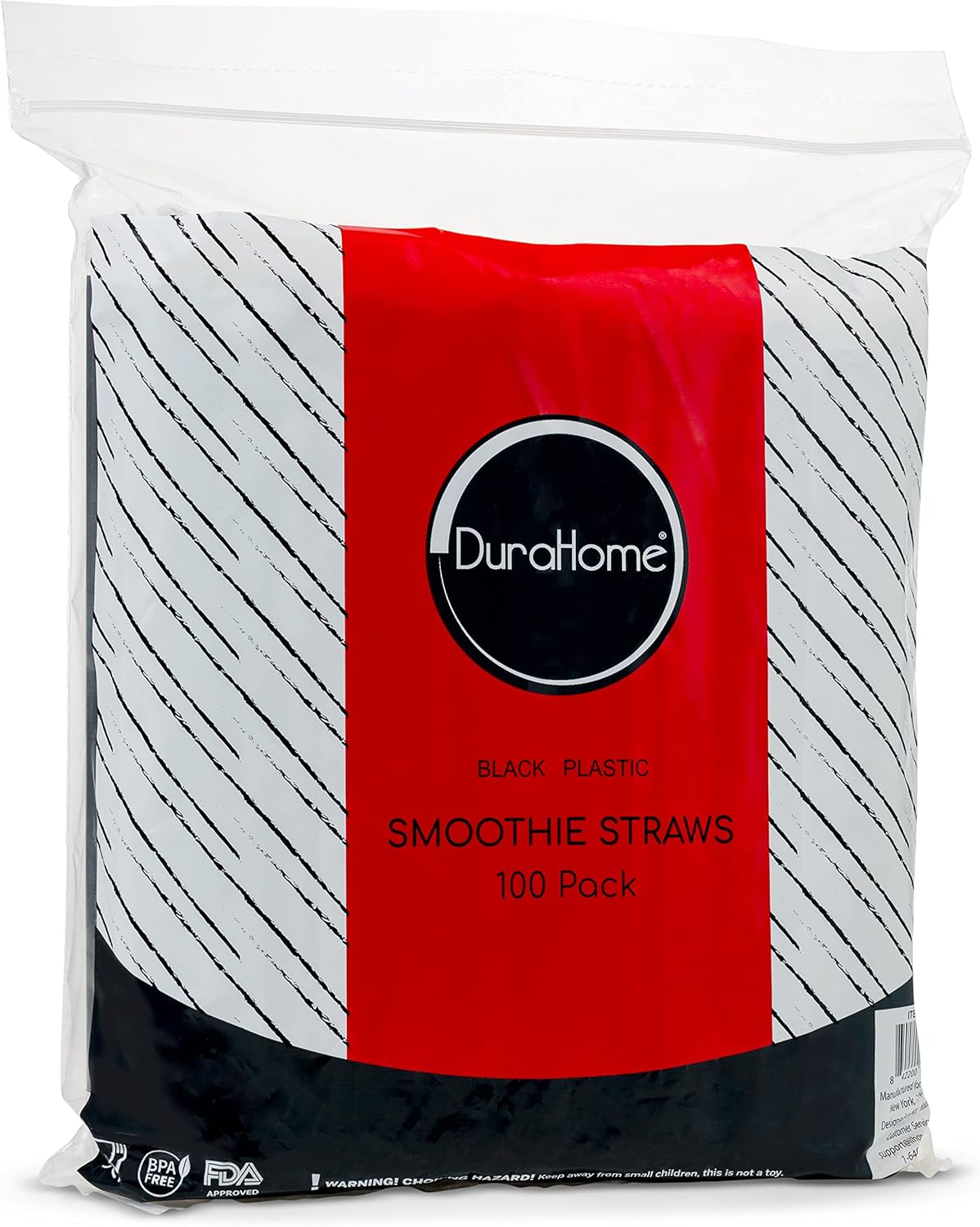 Pajitas de batido negras jumbo extra anchas envueltas individualmente, paquete de 100 unidades, licuado de 0.47 pulgadas, sin BPA, popote de té