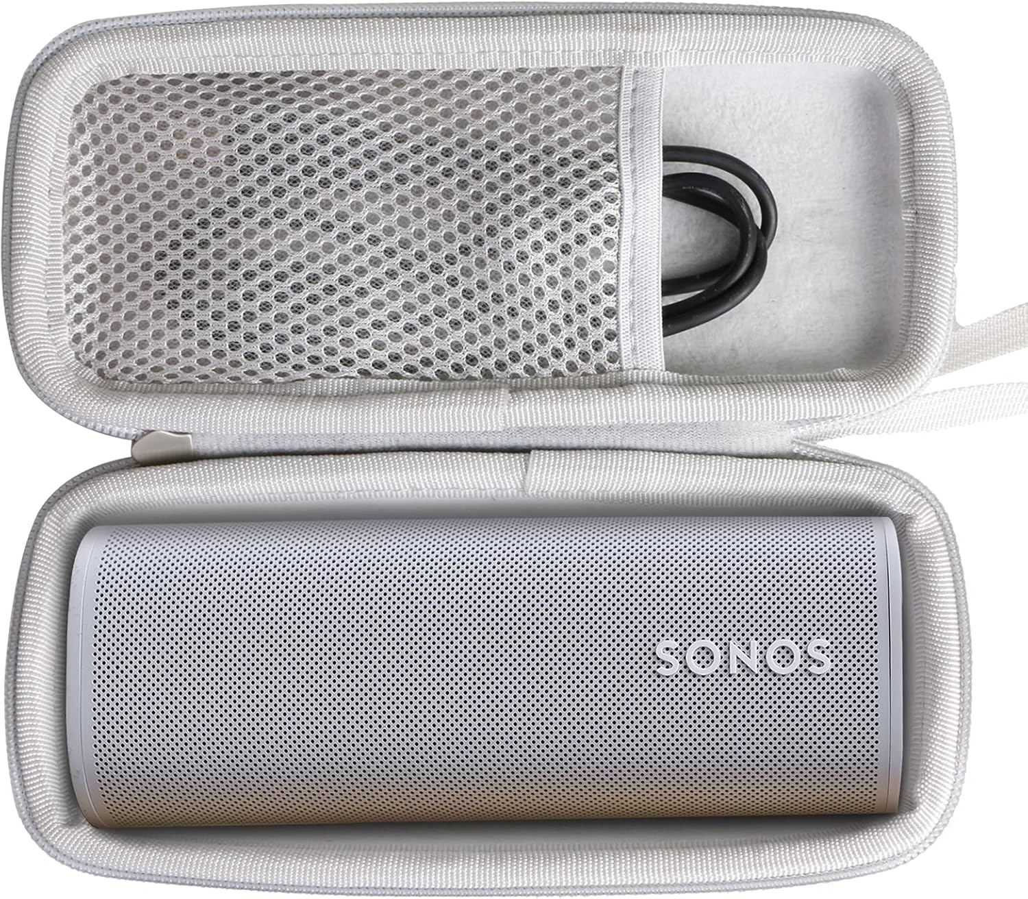 Khanka Funda de viaje rígida de repuesto para altavoz Bluetooth inteligente portátil Sonos Roam (interior blanco)