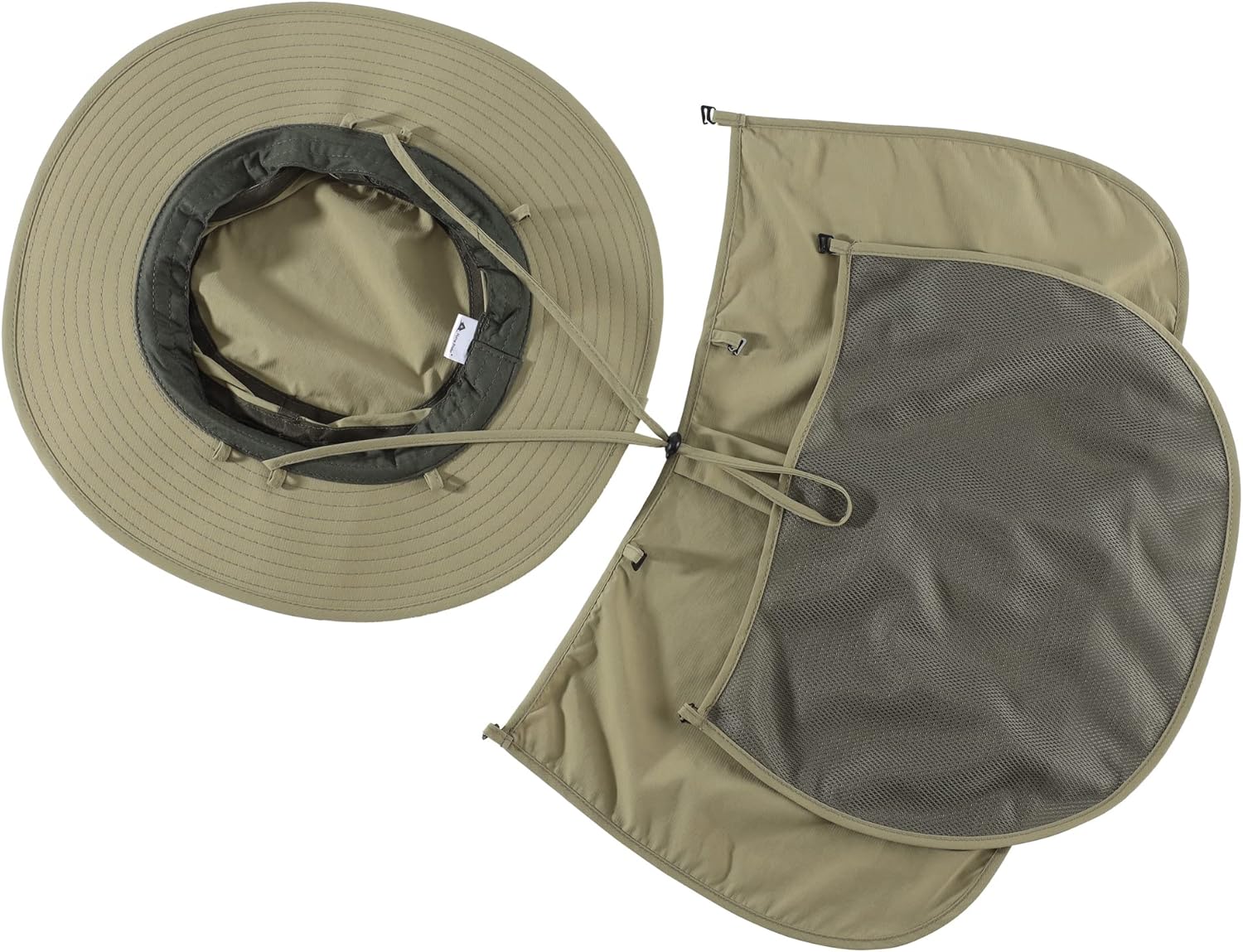 Home Prefer UPF50+ Sombrero de sol para hombre con solapa para el cuello ala ancha protección solar UV sombrero con solapa para el cuello para mujer