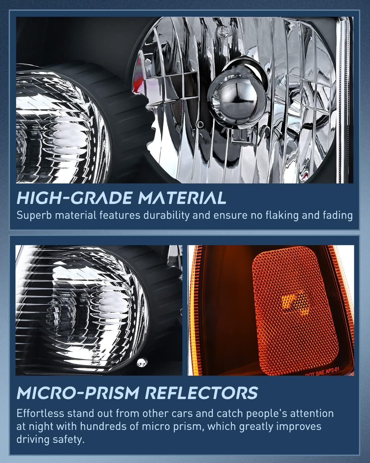 Nilight Conjunto de faros delanteros para Ford Ranger 2001, 2002, 2003, 2004, 2005, 2006, 2007, 2008, 2009, 2010, 2011, Ford Ranger de repuesto,
