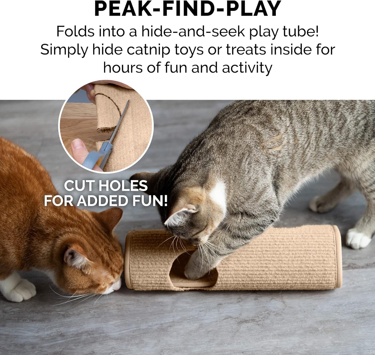 Furhaven Funda para poste rascador envolvente para gatos de interior, se adapta a postes de hasta 3.5 pulgadas de diámetro, duradera y menos