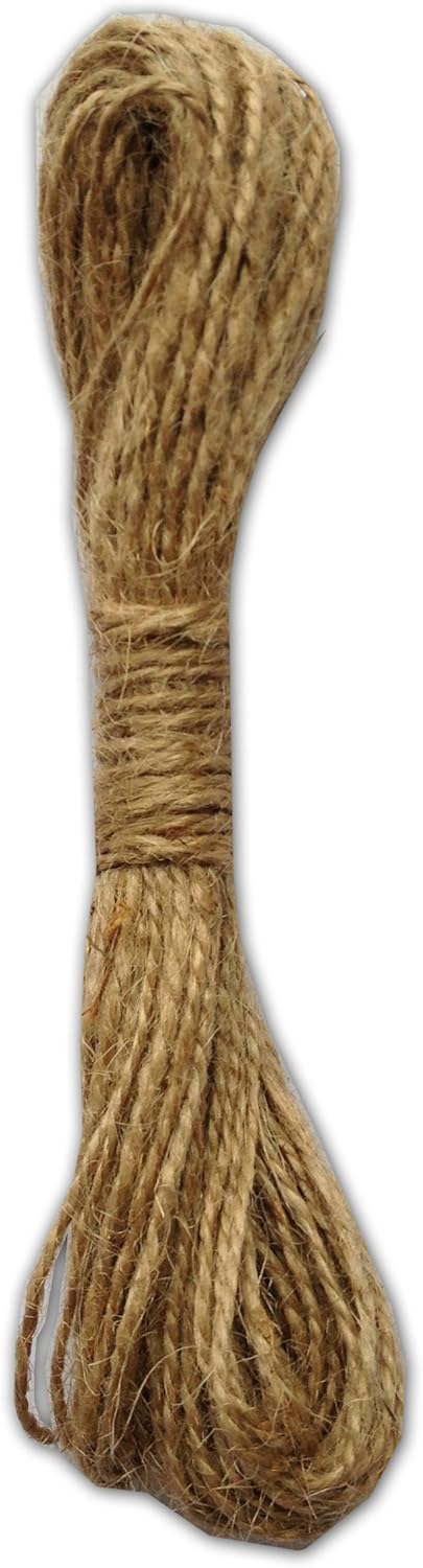 LWR CRAFTS Cordón de yute de 0.059 in, 45 piespaquete (paquete de 2) (natural)