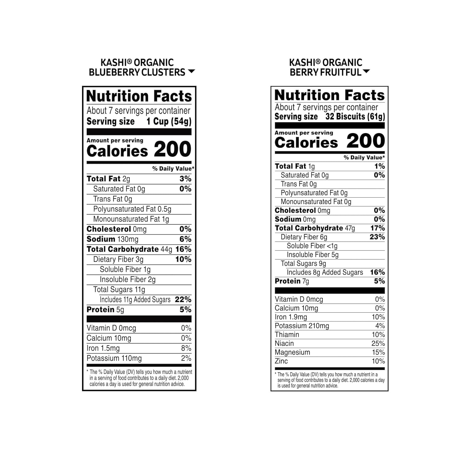Kashi Cereales de desayuno frío, desayuno familiar, cereales de fibra orgánica, paquete variado (4 cajas)