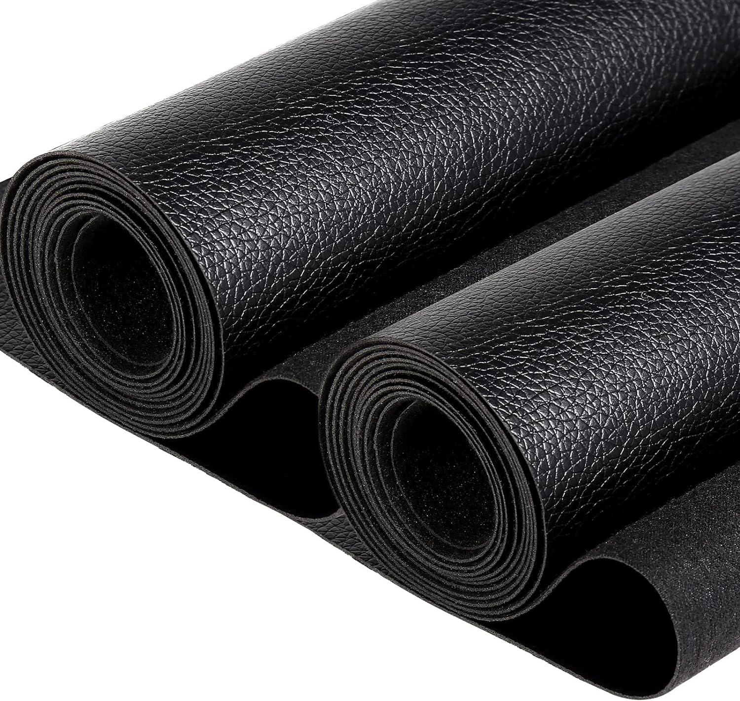 The Yard – Vinilo para tapicería, 2 yardas, 54 x 72 pulgadas, tela de piel sintética sintética de 0.039 pulgadas de grosor, cuero negro suave, tela
