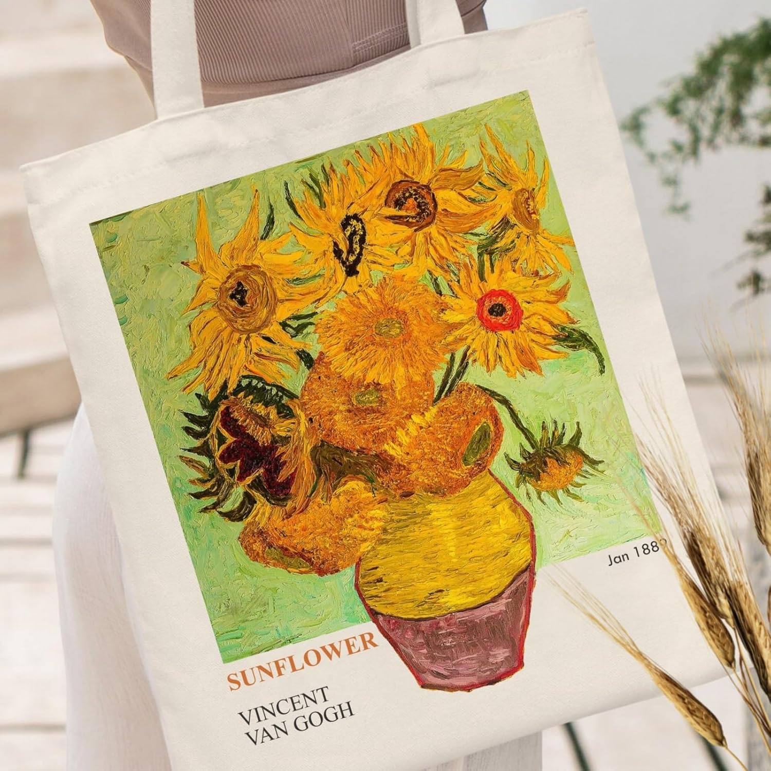 Andeiltech Bolsa de lona estética, bonita, vintage, bolsa de hombro con libro, regalos reutilizables, bolsas de comestibles para mujeres