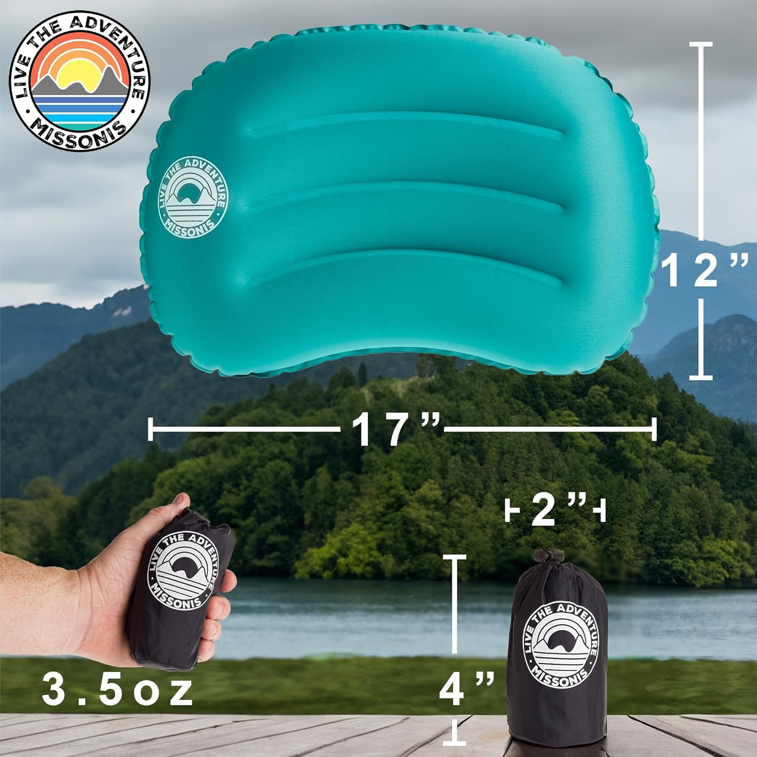 Almohada inflable para campamento ligera, compacta, compresible, impermeable, almohada de camping de firmeza ajustable, para dormir durante viajes,