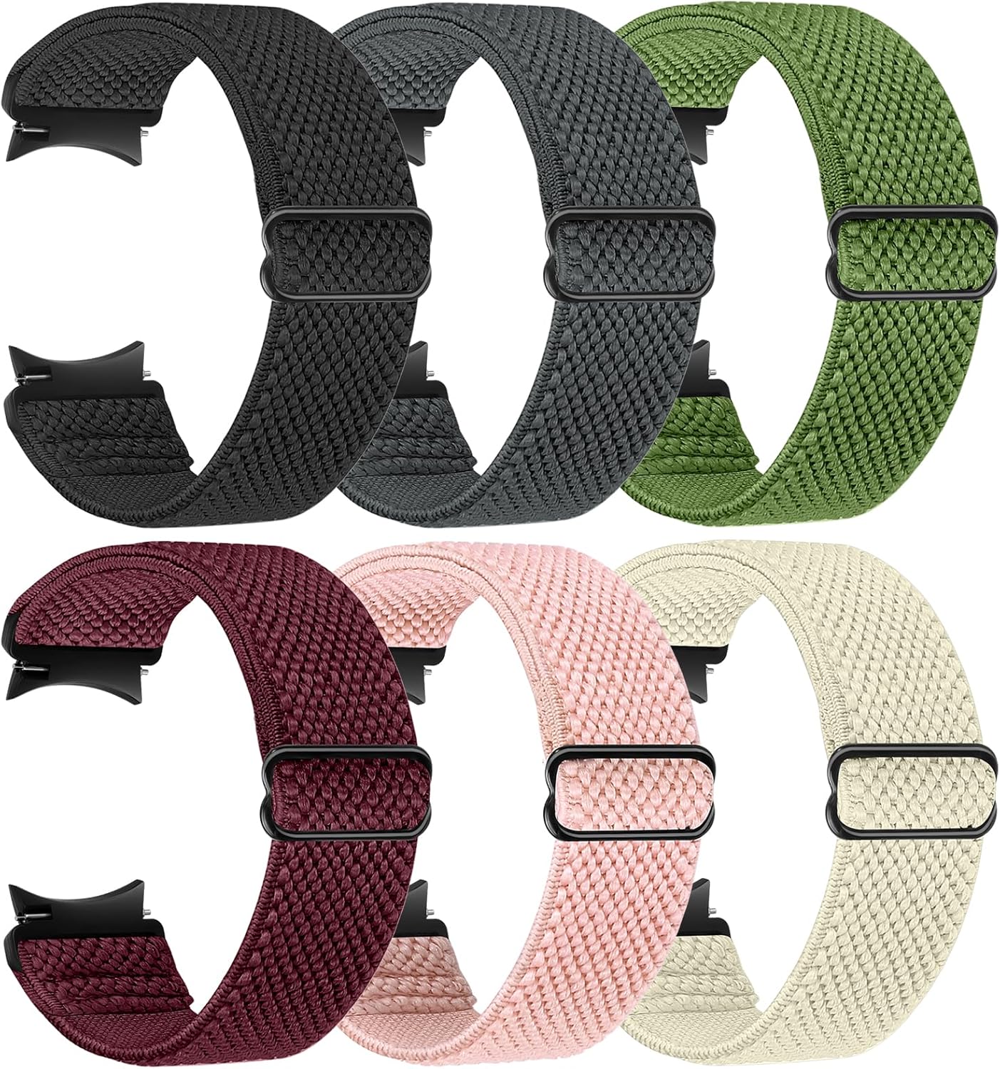 Correas elásticas de reloj compatibles con Samsung Galaxy Watch 654 de 1.575 pulgadas, 1.732 pulgadas, Galaxy Watch 6 Classic de 1.732 pulgadas,