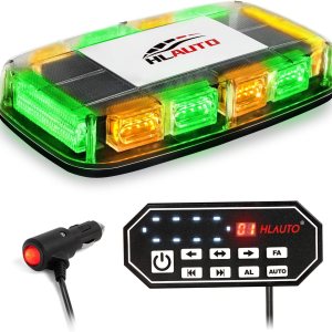 48 luces estroboscópicas de emergencia LED con controlador luces intermitentes de seguridad de 12 pulgadas, barra de luces de advertencia ámbar 48 luces estroboscópicas de emergencia LED con controlador luces intermitentes de seguridad de 12 pulgadas, barra de luces de advertencia ámbar