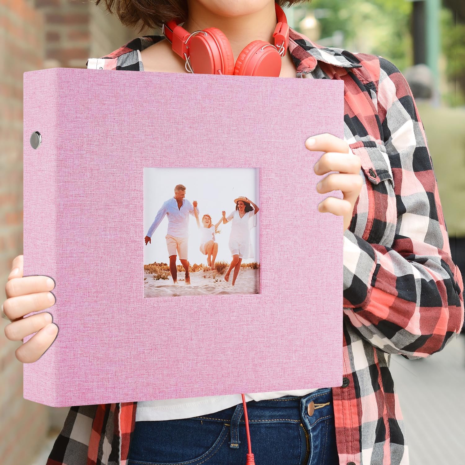 Artmag – Álbum de fotos de tela, 4 x 6, gran capacidad para bodas, aniversario y familia, álbum de lino con capacidad para 1000 fotos horizontales y