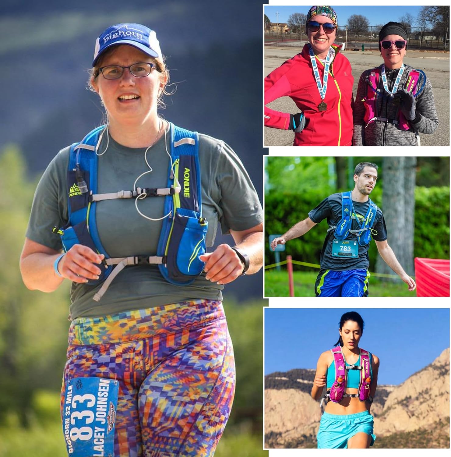TRIWONDER Hydration Pack Backpack 5.5L Outdoors Mochilas Trail Marathoner Running Race Hydration Vest