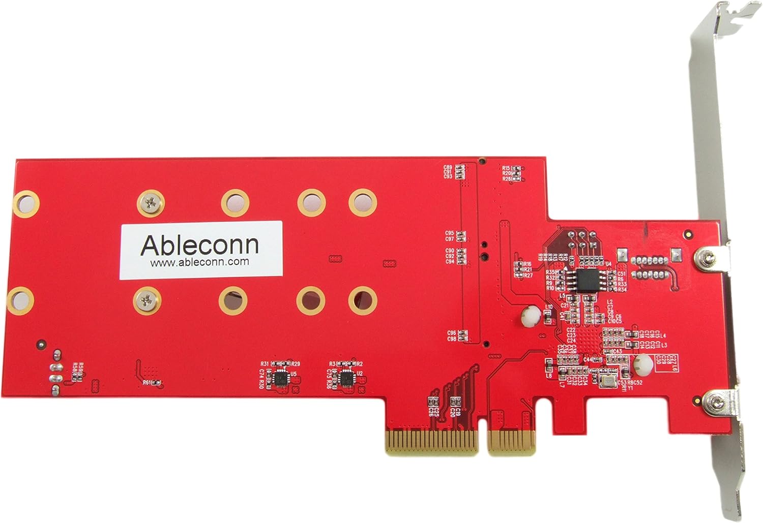 Ableconn Tarjeta controladora PEXM2-2SA Dual M.2 SATA SSD PCIe RAID con puertos SATA III duales – Compatible con 2 unidades SSD M.2 NGFF SATA + 2