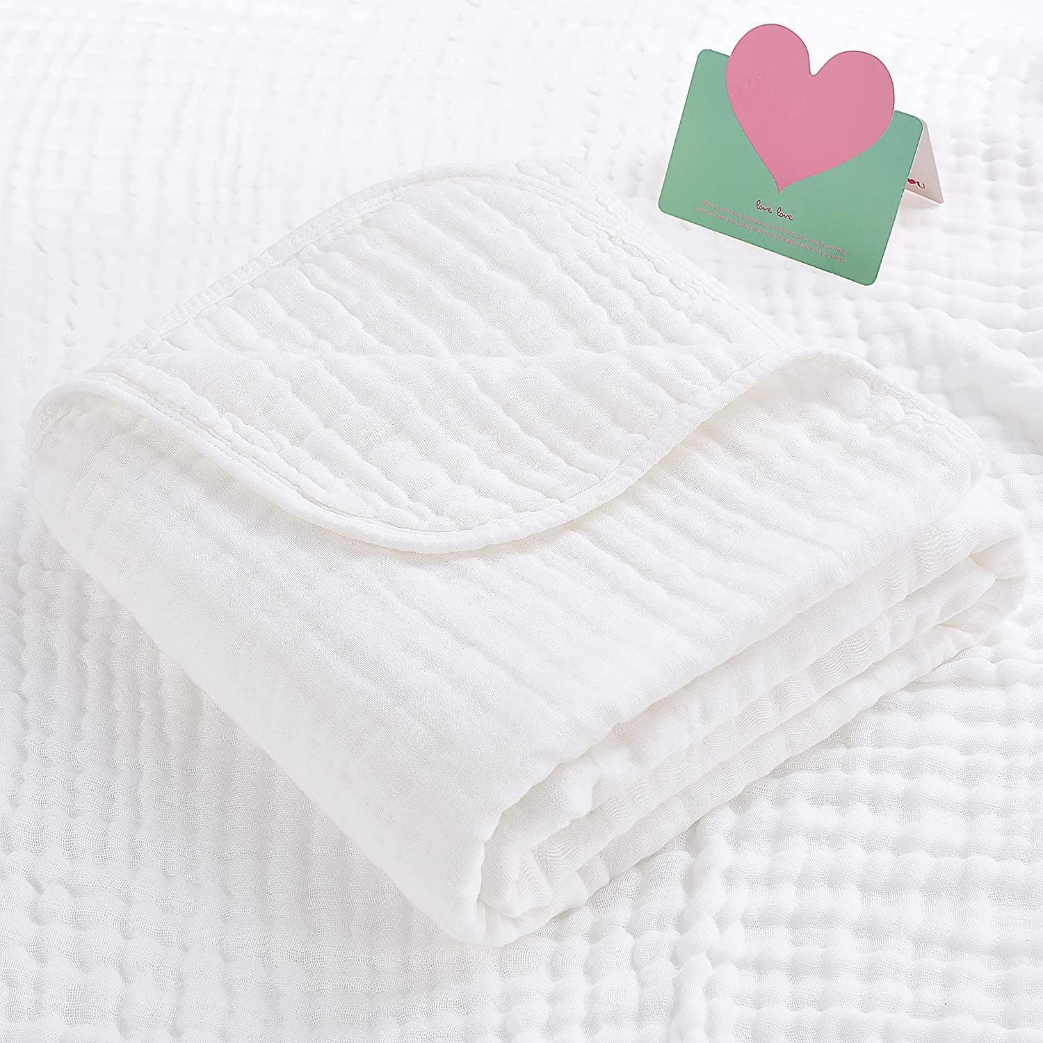 HardNok Manta de muselina para bebé, 6 capas, de algodón puro, transpirable y ligera, súper suave, manta multiusos para niños y niñas en todas las
