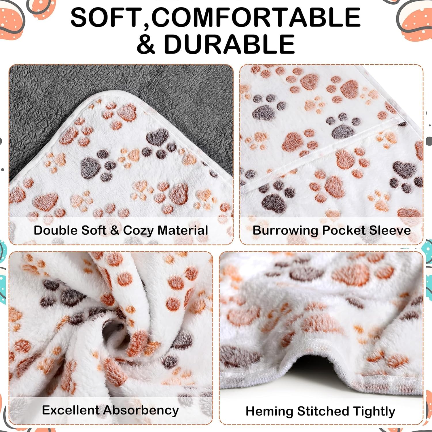 Juego de 4 forros de conejillo de indias para jaula, impermeable, lavable, funda de bolsillo para madriguera, reutilizable, forro polar para orina