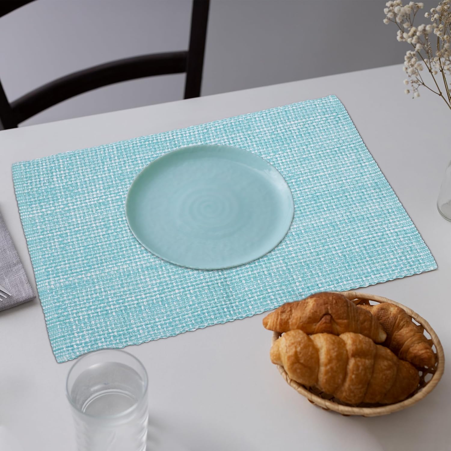 Urban Villa Manteles individuales para mesa de comedor, 100% algodón, 14 x 20 pulgadas, manteles individuales de gran tamaño, juego de 6 manteles