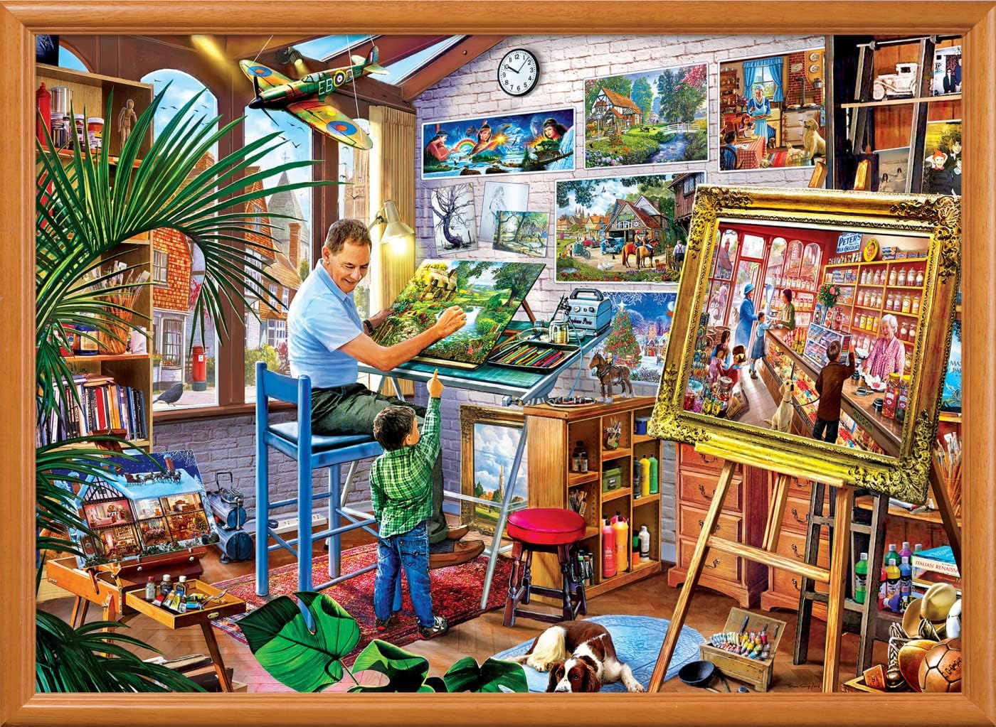 MasterPieces Rompecabezas de 1000 piezas para adultos, familia o niños, galería en el cuadrado, 26.75 x 19.25 pulgadas