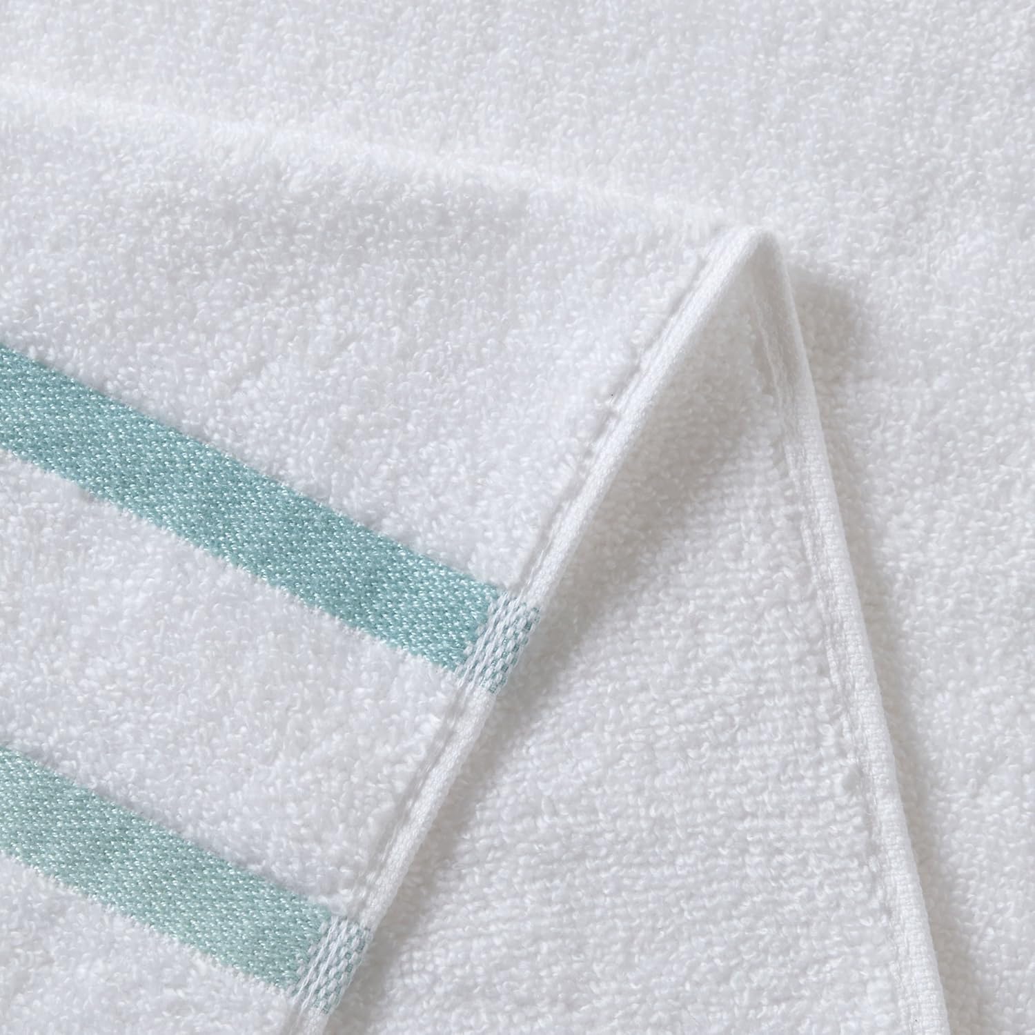 Comfort Spaces Juego de toallas de baño de algodón de 8 piezas a rayas, ultra suave, calidad de hotel, secado rápido, absorbentes, toallas de baño,