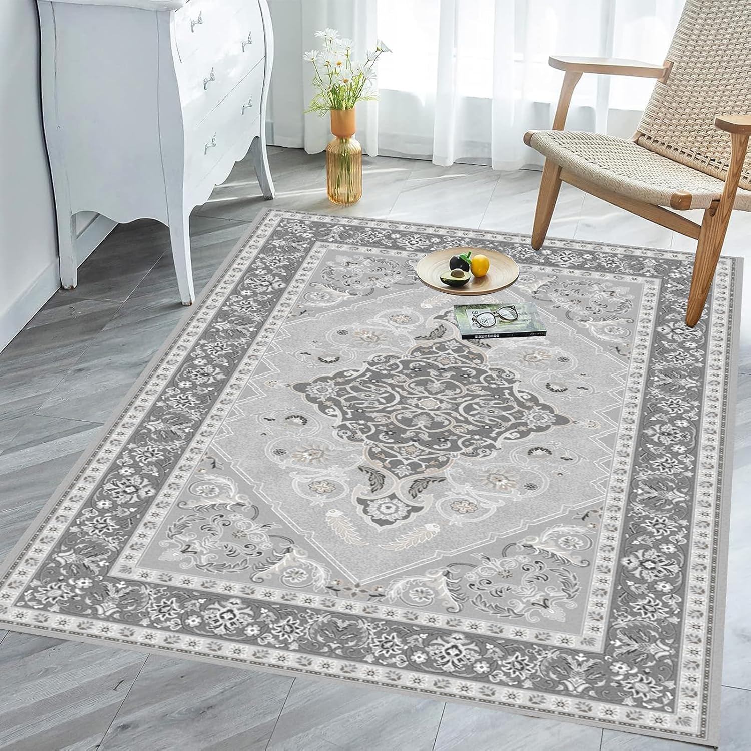 Alfombras para dormitorio, alfombra pequeña antideslizante de 1.5 x 2.5 pies, alfombra mullida y asequible, alfombras suaves y mullidas para sala de