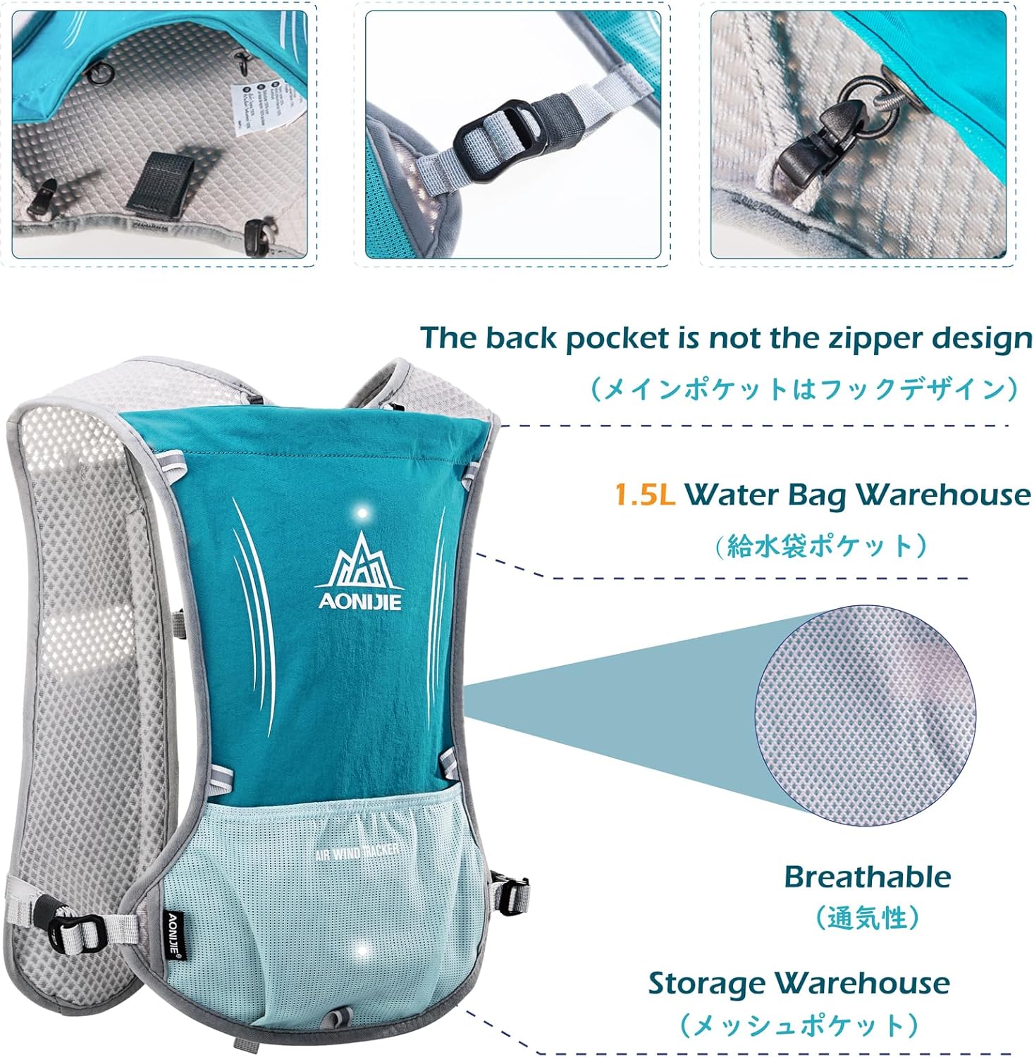 TRIWONDER Hydration Pack Backpack 5L Marathoner Running Race Hydration Vest