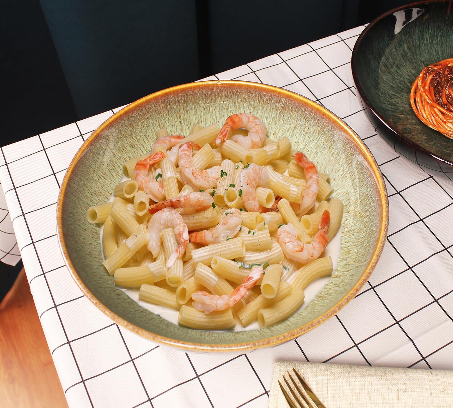 jinsongdafa Tazones grandes para pasta de 56 onzas, platos de sopa, juego de 2, para servir, ensalada, cena, plato hondoancho, microondas, horno,