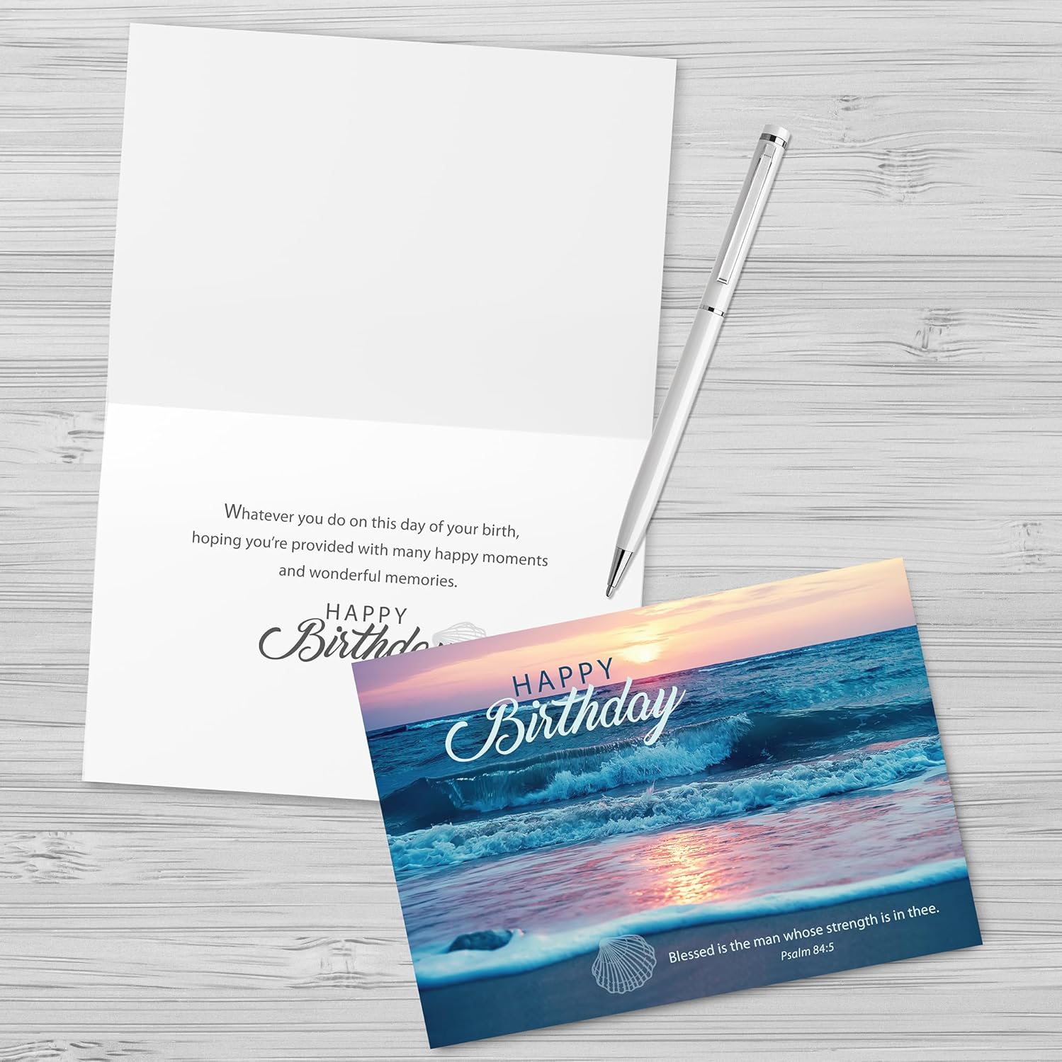 Faithfully Yours Designer Greetings Landscape – Surtido de tarjetas de cumpleaños en caja, majestad de Dios con versículos bíblicos de las