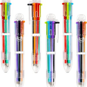 20 bolígrafos multicolor de 6 colores en uno, bolígrafos retráctiles de 0.020 in, bolígrafos de color arcoíris para suministros escolares de 20 bolígrafos multicolor de 6 colores en uno, bolígrafos retráctiles de 0.020 in, bolígrafos de color arcoíris para suministros escolares de