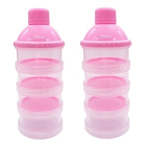 Dispensador de fórmula de leche en polvo antiderrames, recipiente de almacenamiento, rosa (2 piezas) Dispensador de fórmula de leche en polvo antiderrames, recipiente de almacenamiento, rosa (2 piezas)