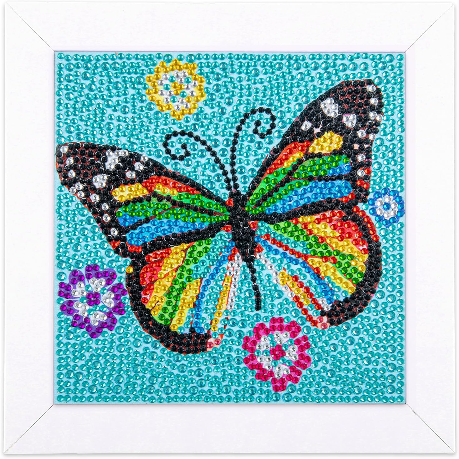 Labeol Kit de diamantes 5D para niños con marco de madera, arte y manualidades para niños de 6 a 8 años, 10 a 12 años, pintura por números,