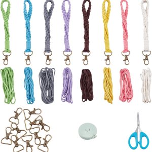 WEBEEDY Llavero trenzado de anillo, B WEBEEDY Llavero trenzado de anillo, B