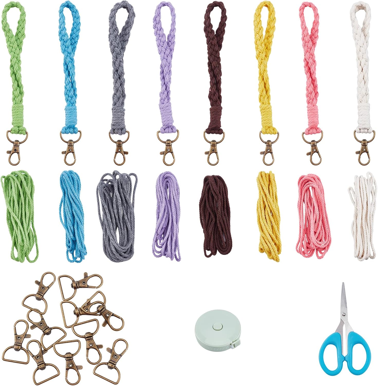 WEBEEDY Llavero trenzado de anillo, B