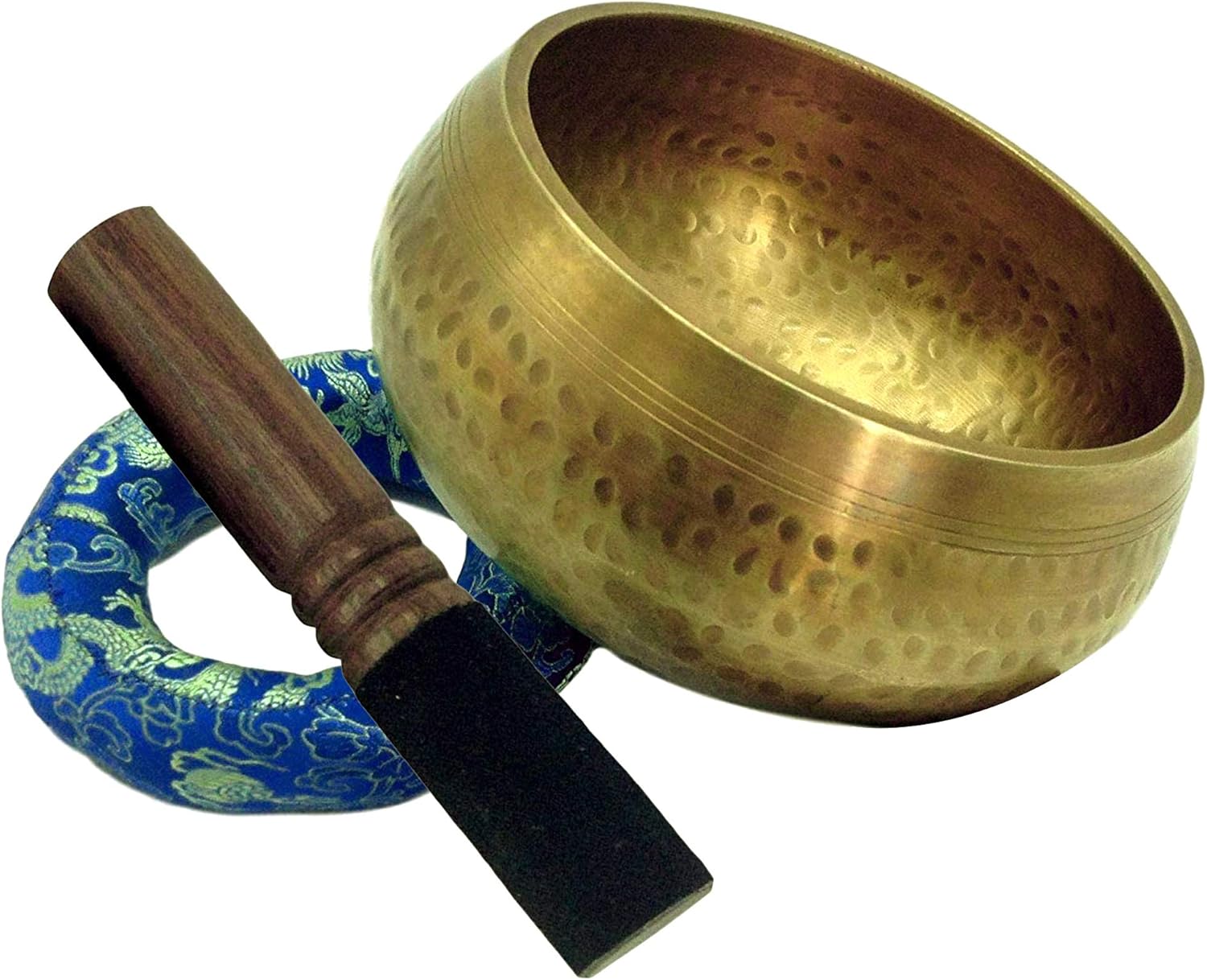 Juego de cuencos tibetanos martillados a mano de grado de meditación de 5.90 pulgadas, de calidad profesional, de 2.2 libras, con sonido tibetano,