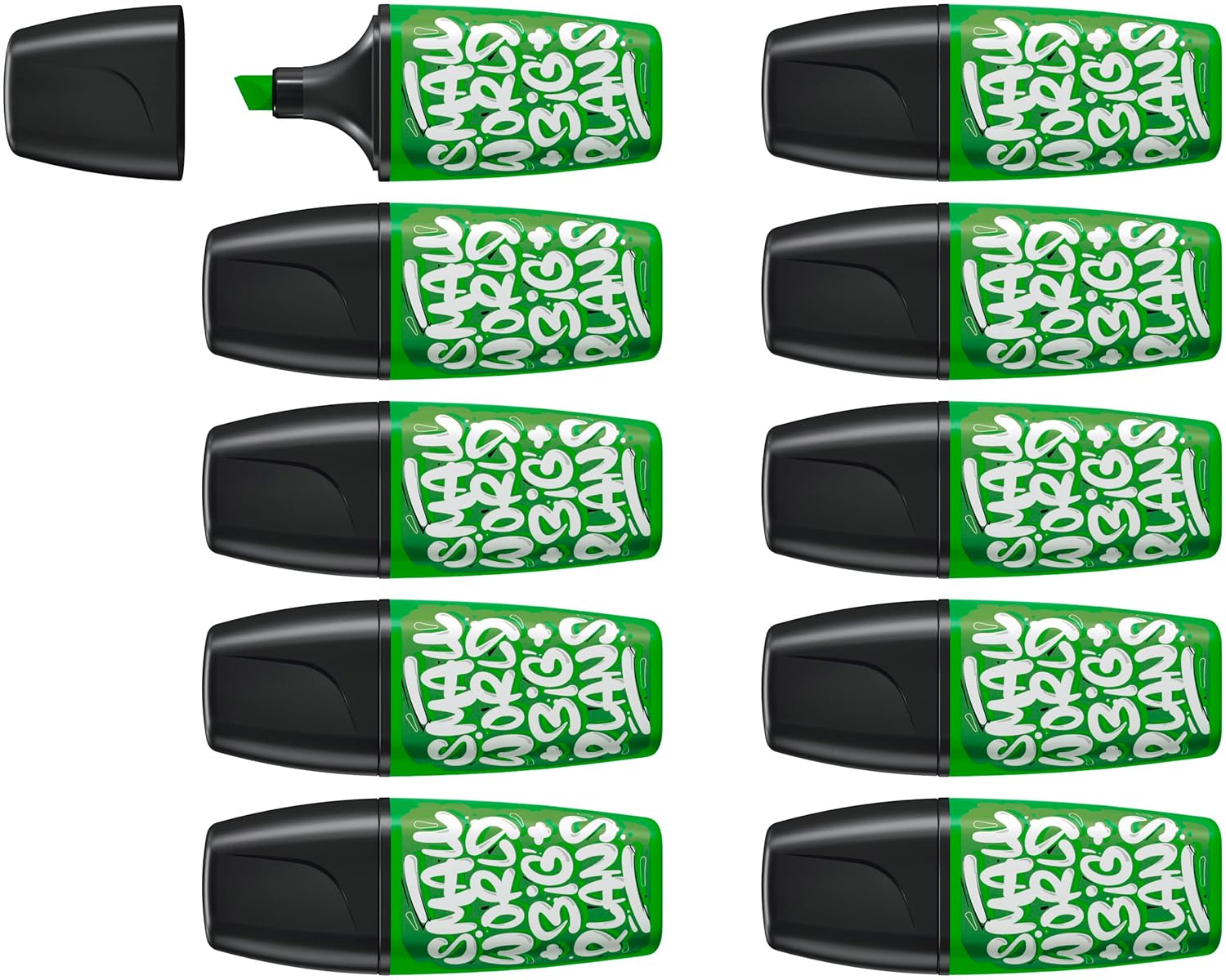 STABILO Resaltador BOSS MINI de Snooze One – Paquete de 10 – Verde
