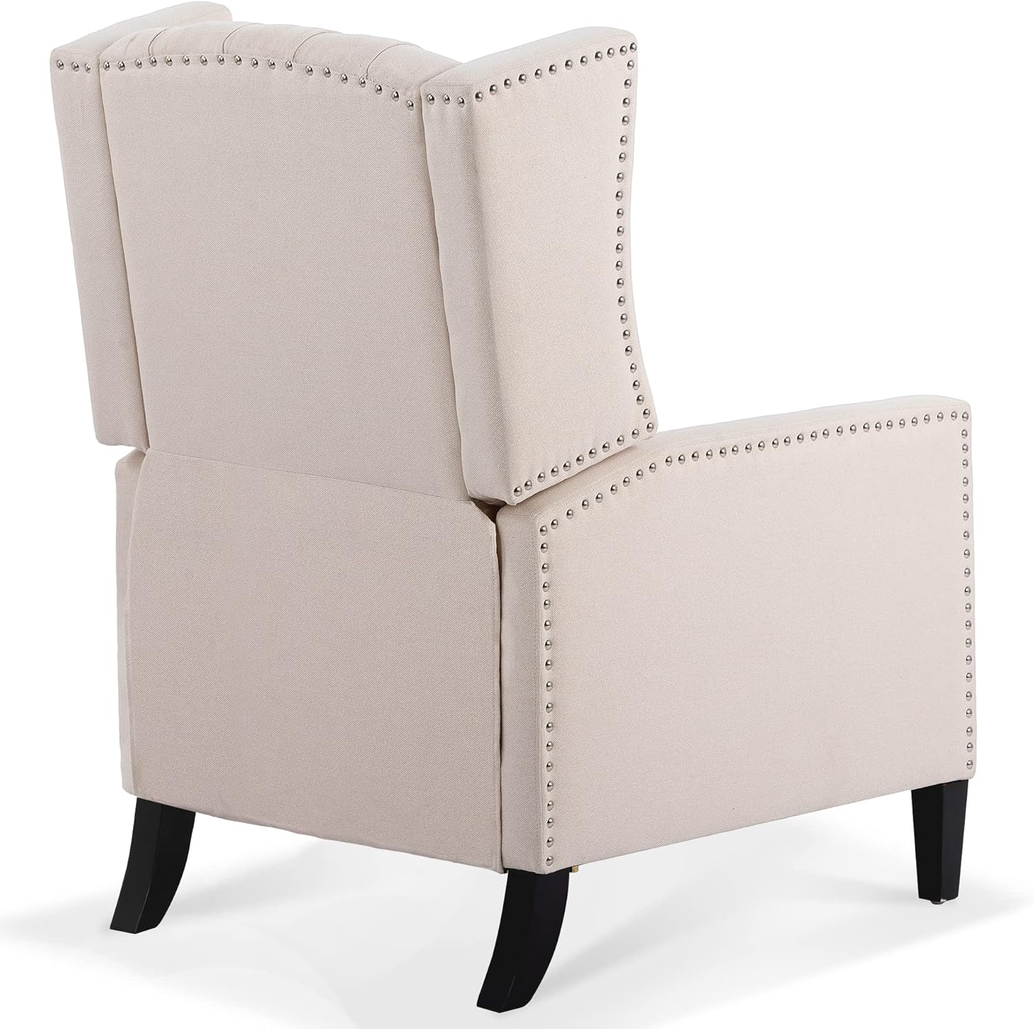 Wingback – Silla reclinable de tela, moderna con respaldo alto, cómoda silla de lectura, sillas con respaldo copetudo con brazos para dormitorio y