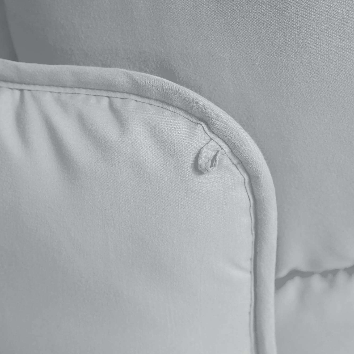 Edredón alternativo de plumón tamaño Queen, color gris claro, relleno de poliéster esponjoso para todas las estaciones, relleno de edredón, tela de