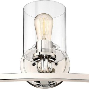 Minka Lavery Lámpara de pared 3073-613 Studio 5 – Lámpara de tocador de baño, 3 luces, 180 vatios, níquel pulido Minka Lavery Lámpara de pared 3073-613 Studio 5 – Lámpara de tocador de baño, 3 luces, 180 vatios, níquel pulido