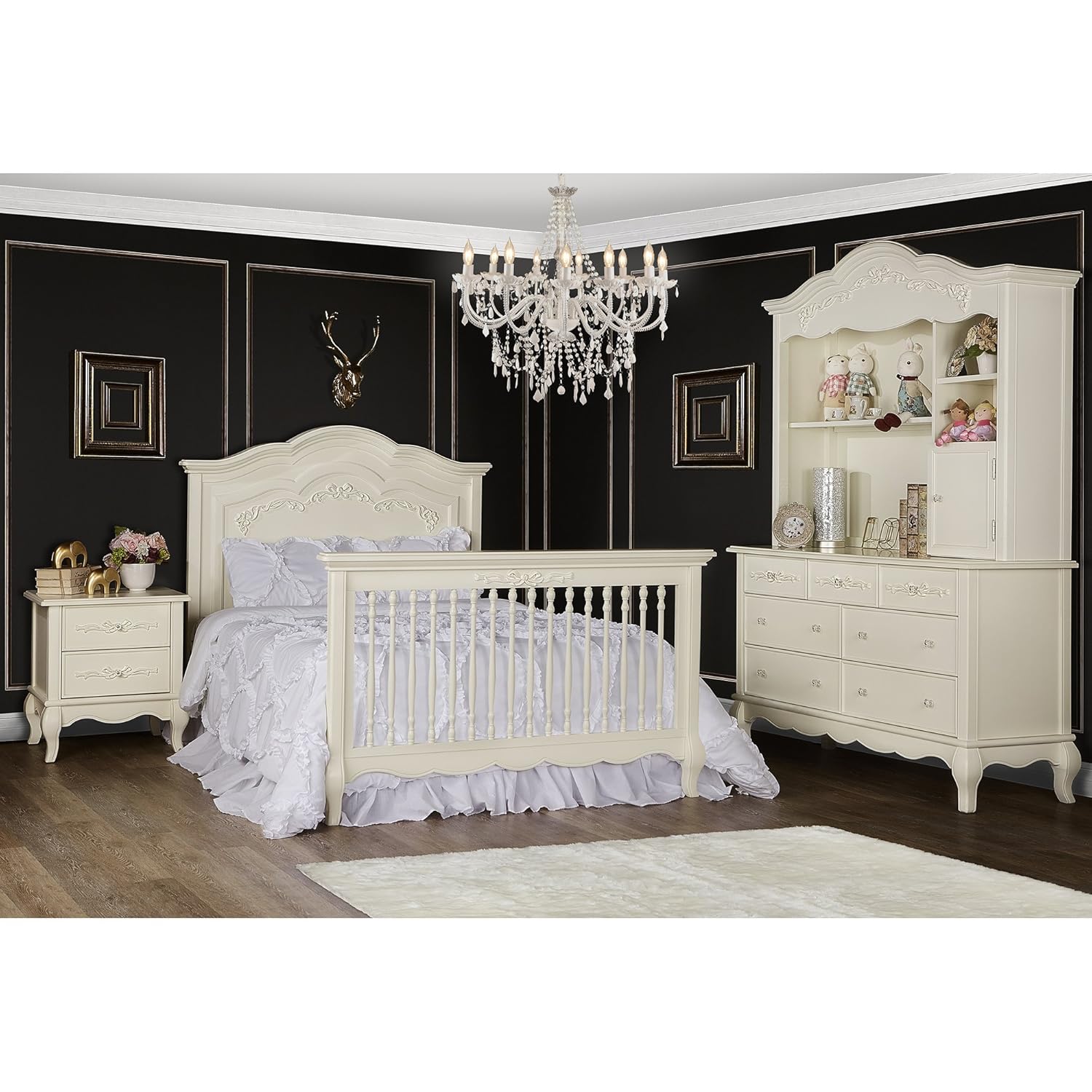 Evolur Riel de cama Aurora en encaje marfil