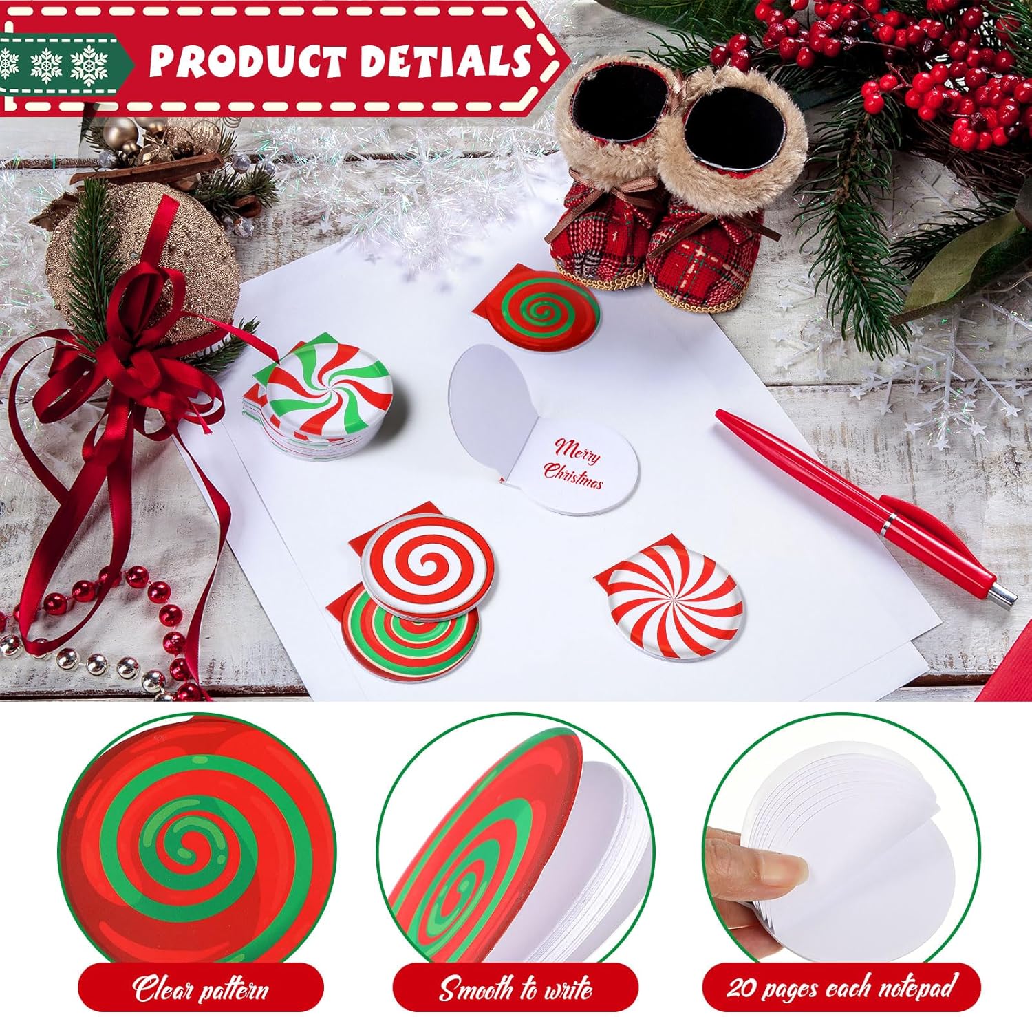 48 cuadernos pequeños de Navidad, cuadernos de Navidad, diarios de bolsillo de Navidad, bloc de notas de dulces de Navidad para niños, suministros