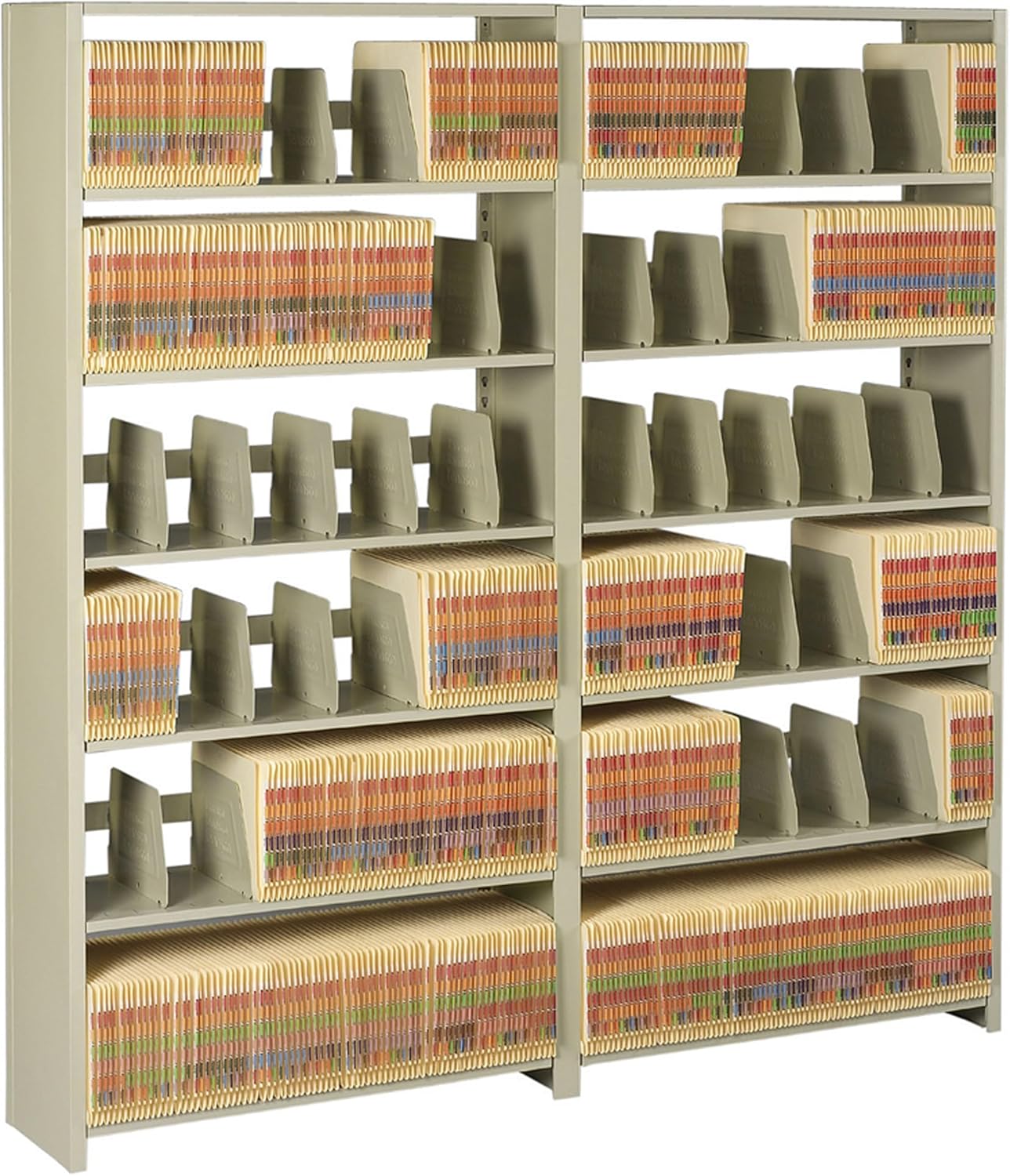 Tennsco snap-together seven-shelf cerrado unidad de Add-on, acero, 48W x 12d X 88H, color arena