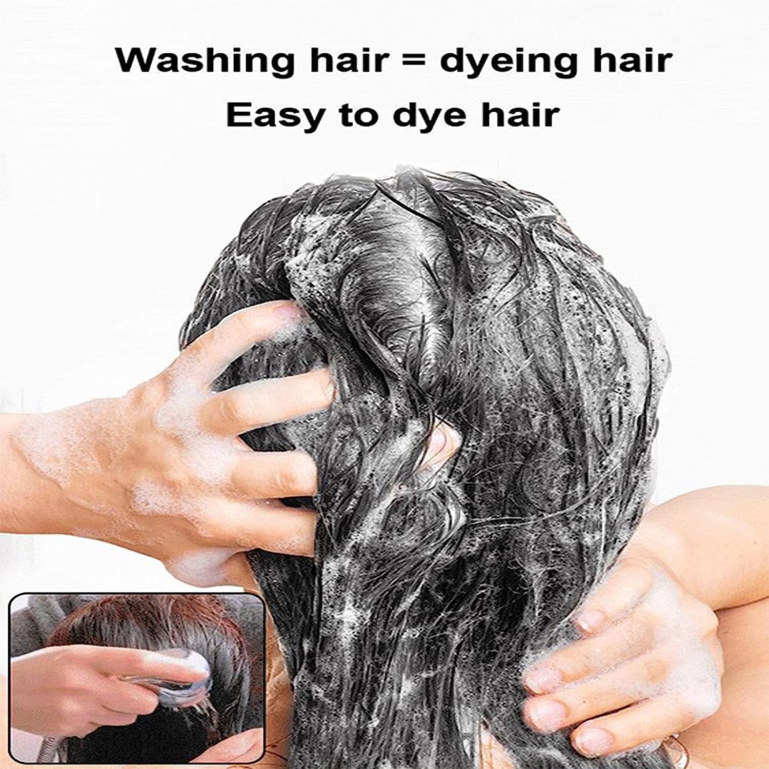 1 juego de extracto de planta puro para tinte de burbujas de color de cabello gris, tinte de burbujas para el cabello, champú de tinte para el
