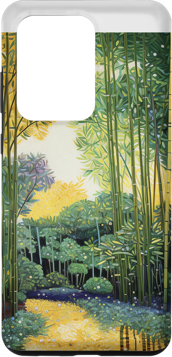 Galaxy S20 Ultra Bamboo Brilliance inmerso en la carcasa cromática de la naturaleza rica