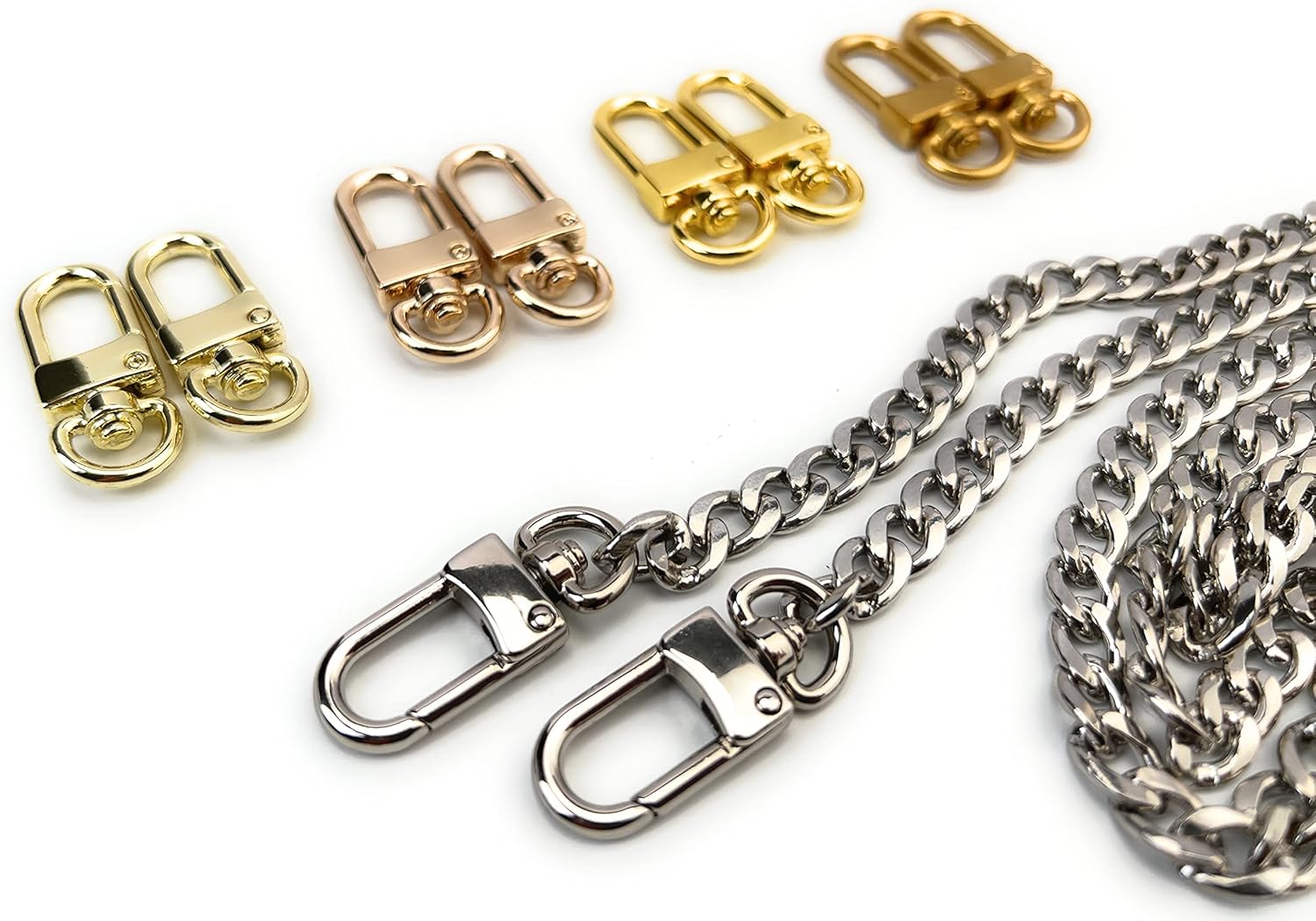 VersaKits 10 ganchos giratorios estilo arco de langosta para puerta de empuje, clips de gatillo para proyectos de costura y manualidades (0.327 in K
