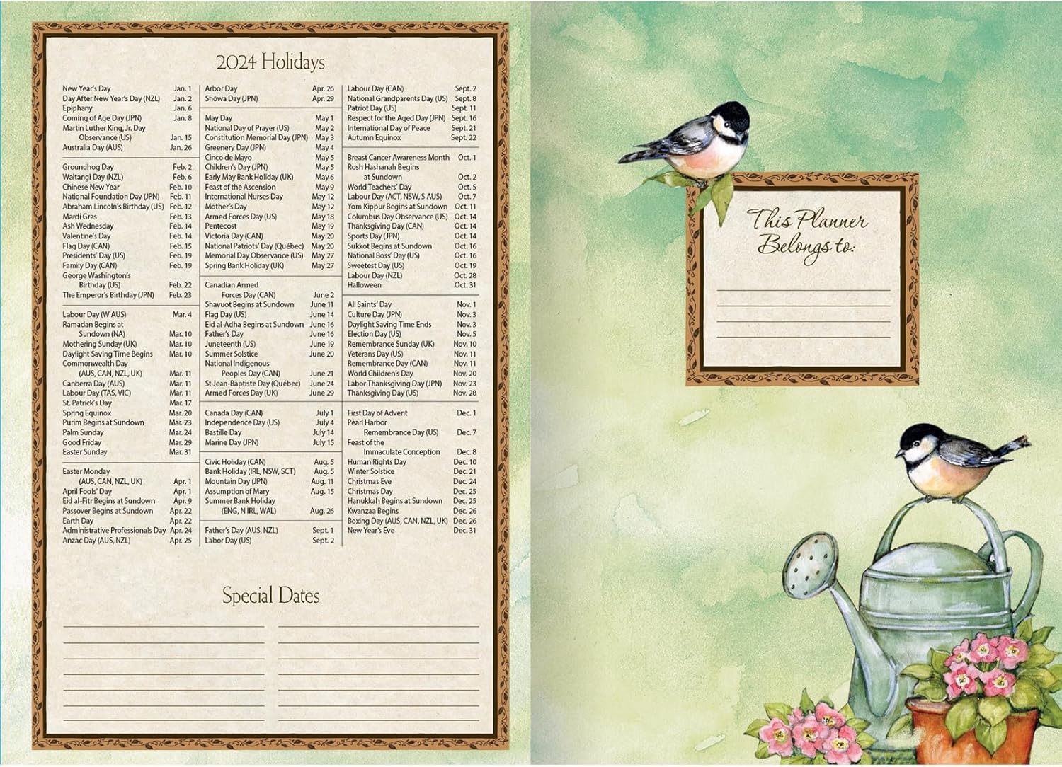 LANG Bountiful Blessings 24991003158 – Agenda mensual de bolsillo 2024