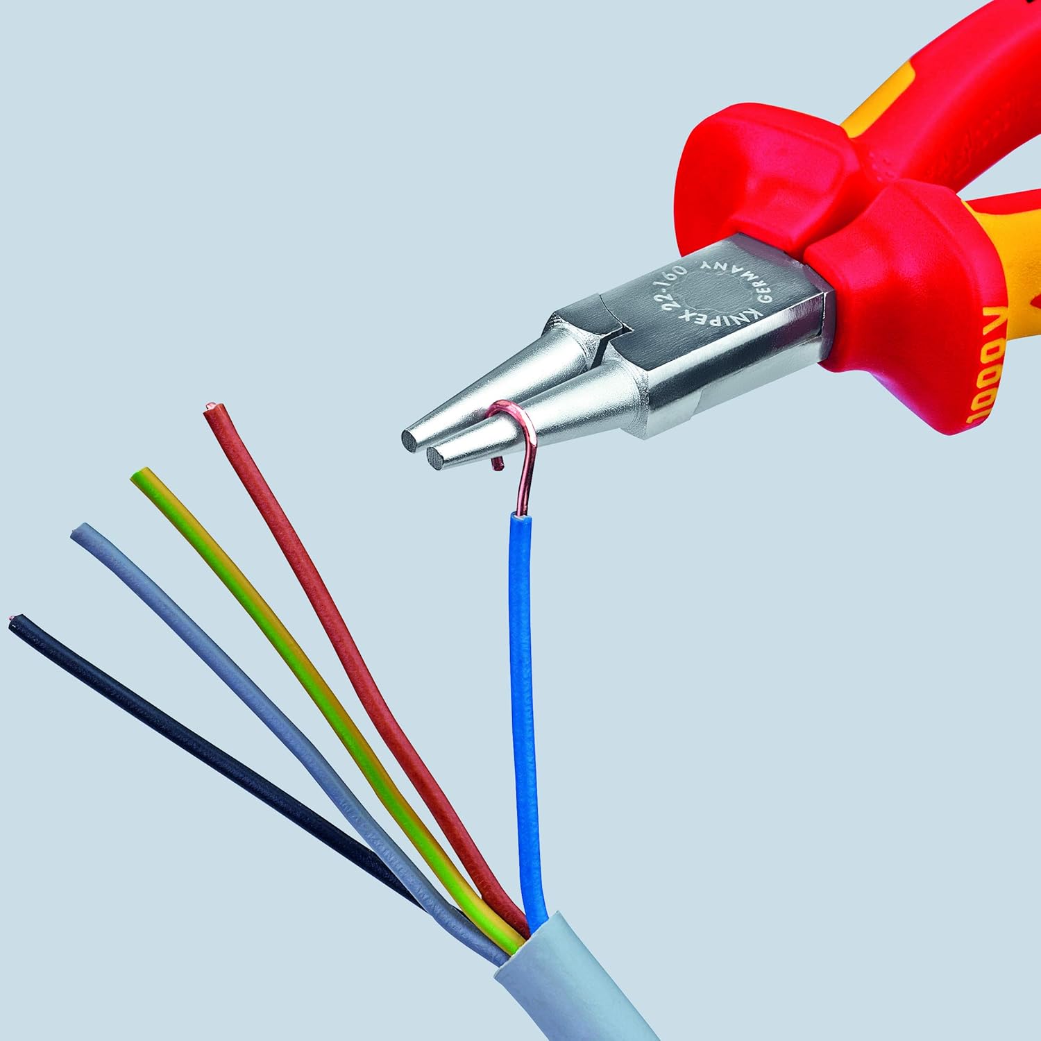 KNIPEX – 22 02 160 Herramientas – Alicates de punta redonda, multicomponente (2202160)