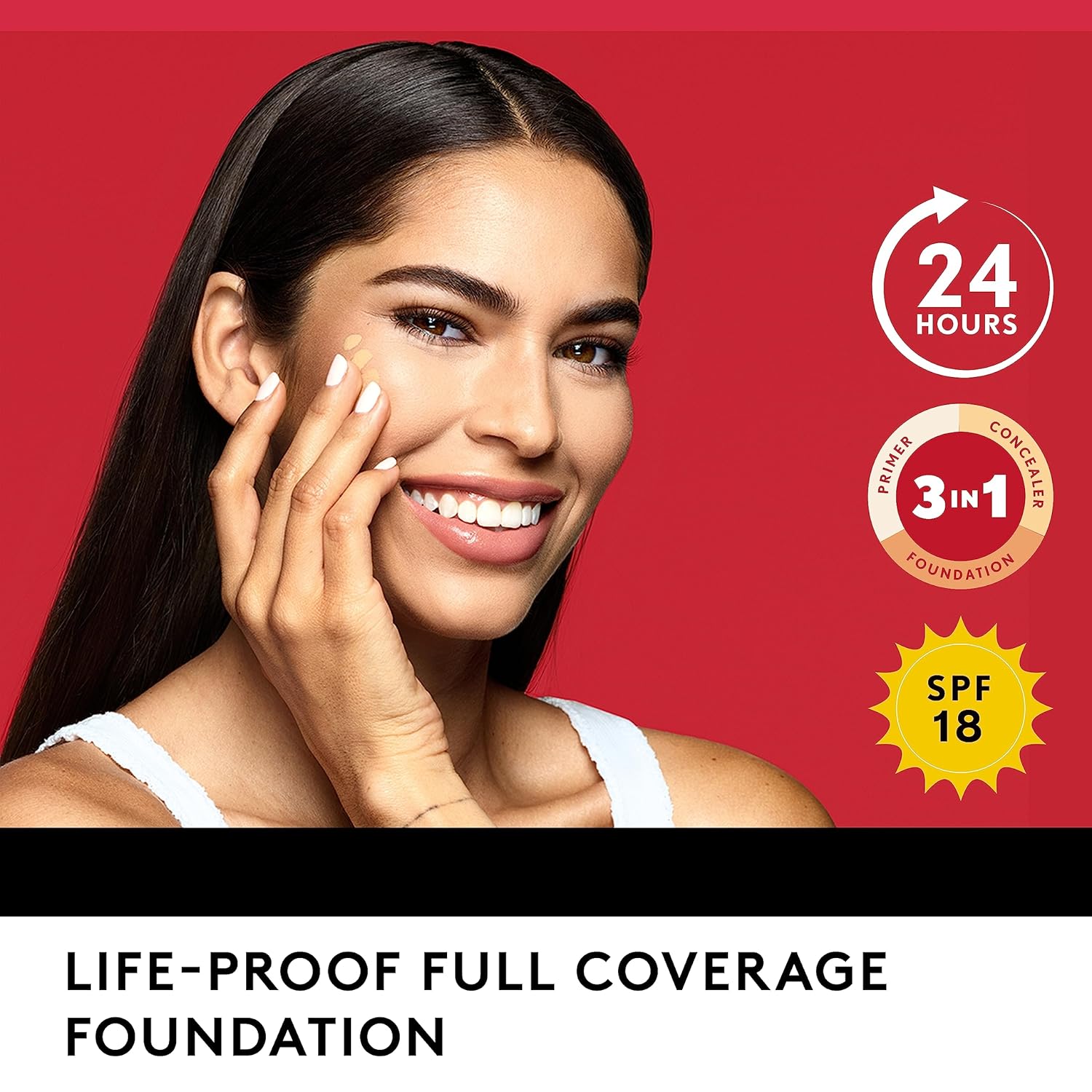 Covergirl Outlast Extreme Wear – Base líquida 3 en 1 de cobertura completa, SPF 18 protector solar 1 onza líquida –