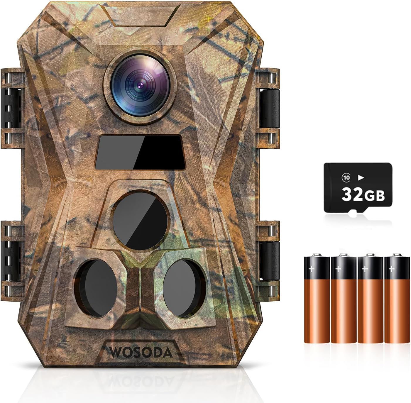 WOSODA Mini cámara de rastro 4K, juego de 36 MP con pantalla LCD de 2 pulgadas, cámara de caza de velocidad de disparo de 0.2 s con visión nocturna,