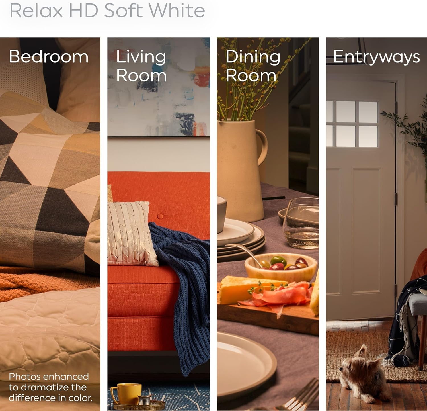 GE Relax – Bombillas LED de 60 vatios, color blanco suave, bombillas decorativas, esmeriladas, base media (paquete de 8)