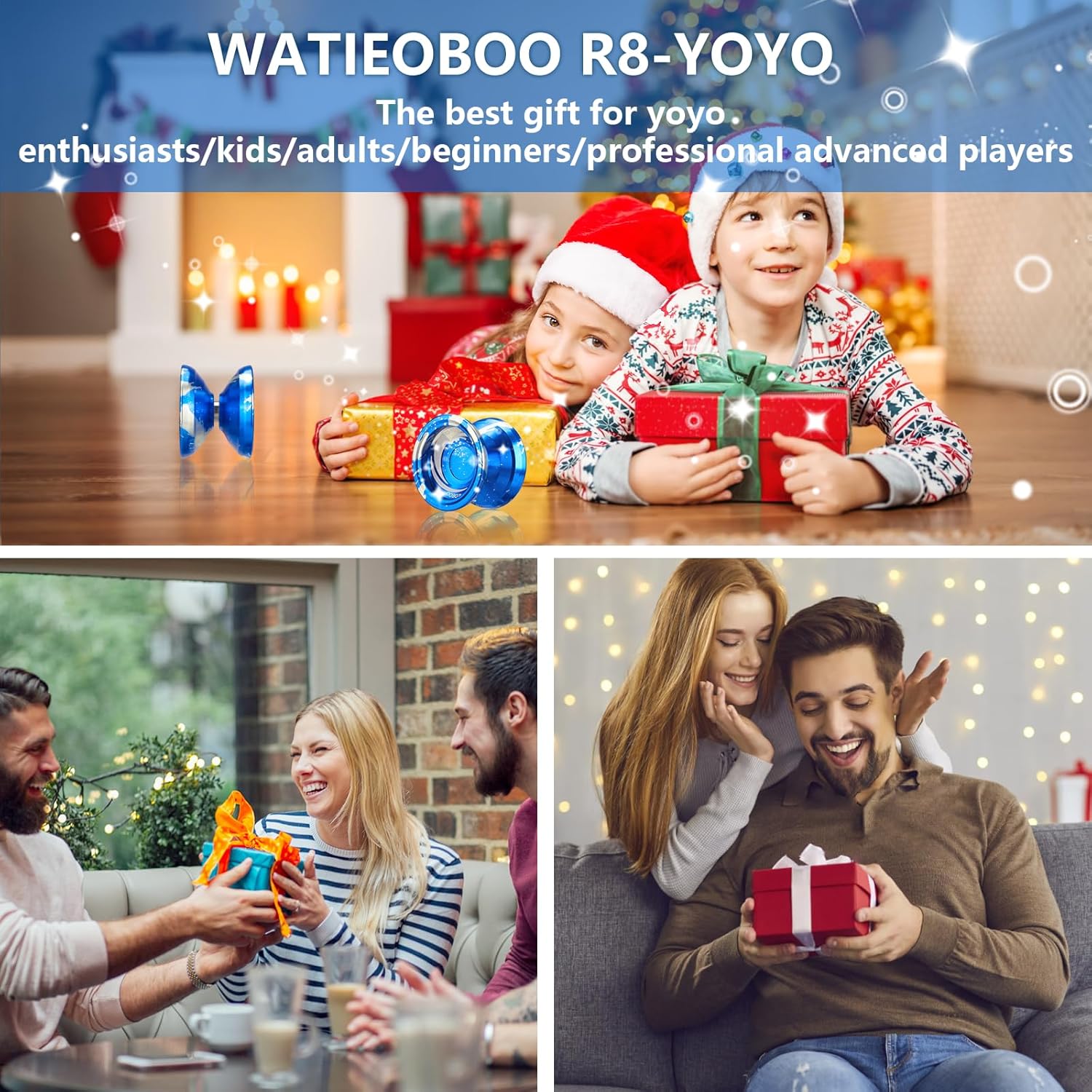 WATIEOBOO R8 Responsive Yoyo Professional, Yoyo de metal para niños y adultos principiantes, rodamiento Yoyo de repuesto que no responde para