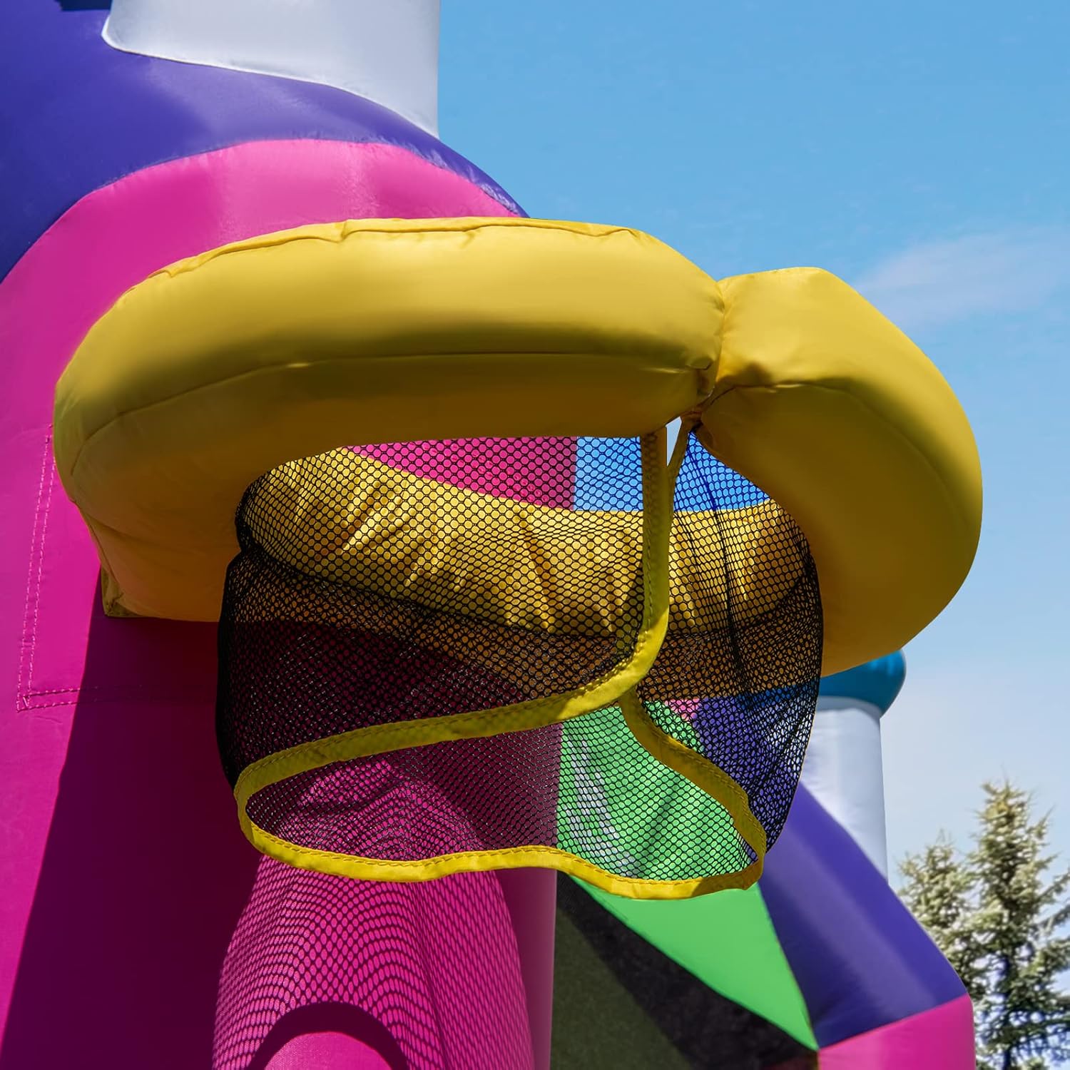 BOUNTECH Casa inflable de rebote con cubierta superior del toldo, casa inflable para niños con tobogán y pozo de pelotas para interiores y