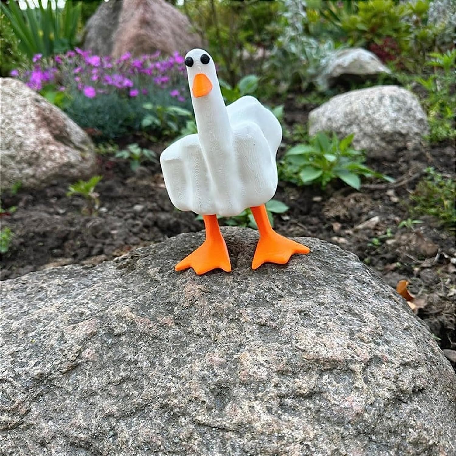 Divertida figura de resina de pato de dedo medio Duck You, figura de pato y pato, bonita pieza de artesanía de pato de dedo medio, un regalo